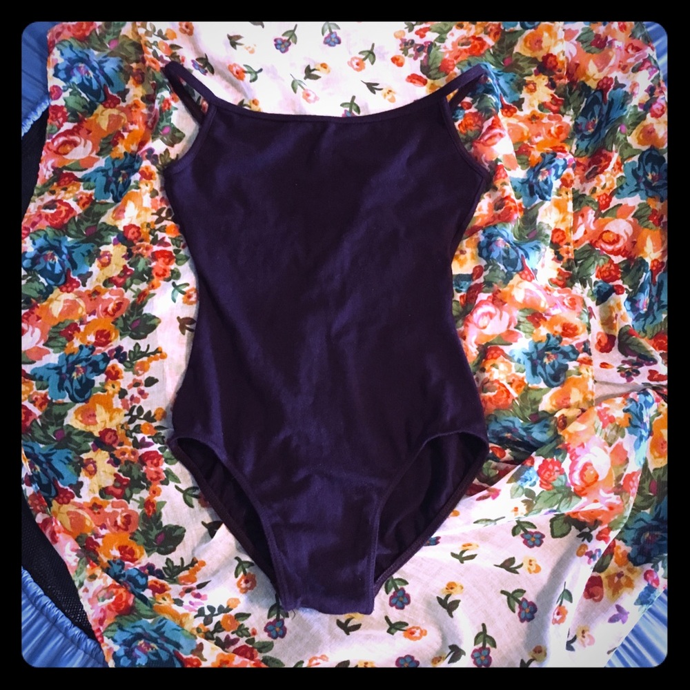 Mirella Plum V Back Camisole Dance Ballet Leotard